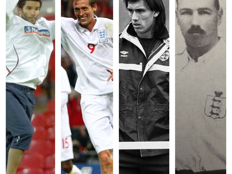 From left to right: David James, Peter Crouch, Mark Hateley and Arthur Knight all played for England while at Pompey