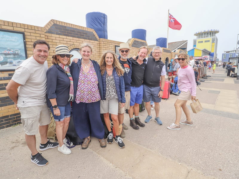 Isle of Wight Festival goers on route to the Isle of Wight via hovertravel, Southsea on Thursday 18th June 2026

Pictured: People on route to the Isle of Wight via Hovertravel

Picture: Habibur Rahman