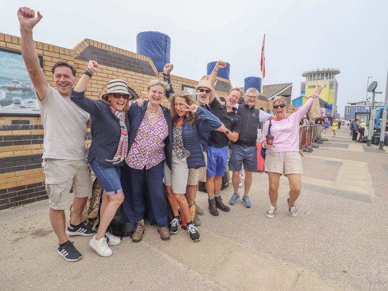 Isle of Wight festival goers on route to the Isle of Wight via hovertravel, Southsea on Thursday 18th June 2026

Pictured: People on route to the Isle of Wight via Hovertravel

Picture: Habibur Rahman