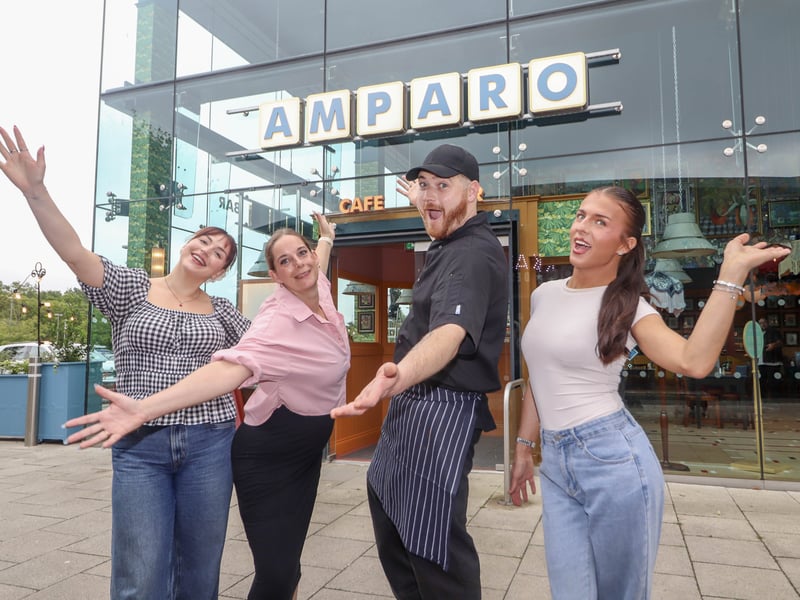 Pictured: Ellie Hankey, general manager - Donna Mudkins, head chef - Liam Scott and Rian West
