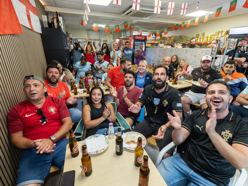 Portugal fans at Cafe Prazeres.