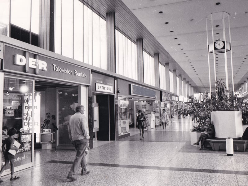 Inside the Arndale Centre in July 1974.
