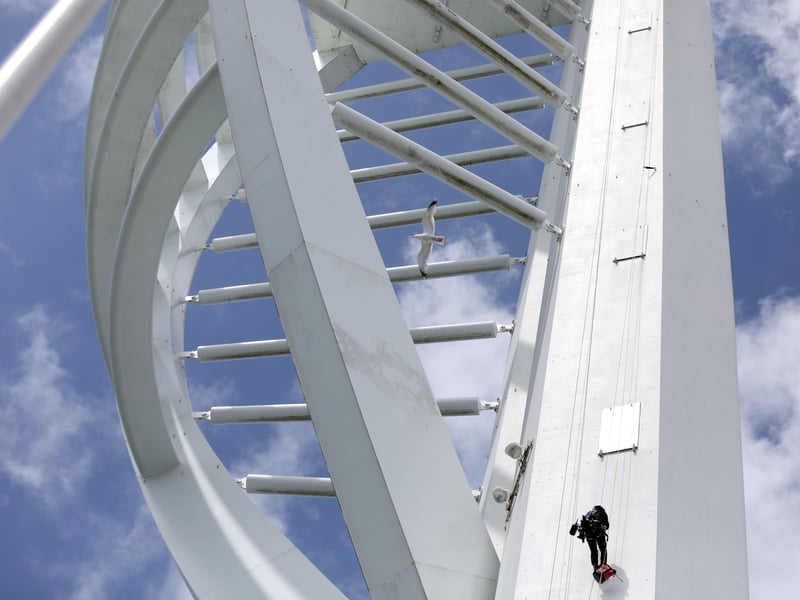  Joel Mawhinney starts scaling the Spinnaker 