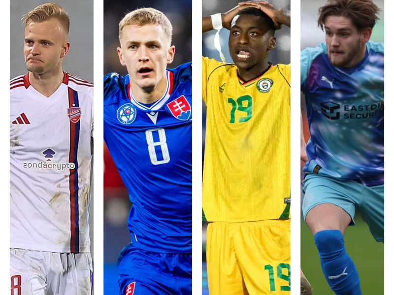 From left to right: Jonatan Braut Brunes, Tomáš Bobček, Tawanda Maswanhise and Dom Ballard are four strikers fans feel Pompey should look at.
