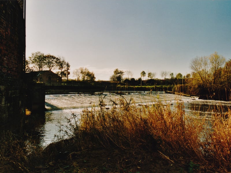 Thwaite Mills Weir pictured in November 1999.