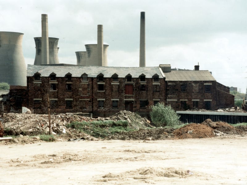 Thwaite Mills with Skelton Grange power station in the background.