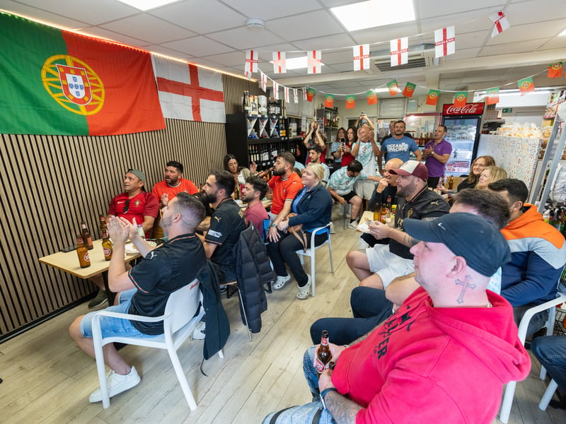 Portugal fans at Cafe Prazeres.