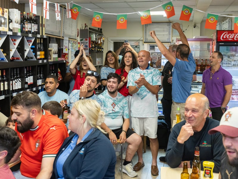 There was a good atmosphere at Cafe Prazeres as fans got behind the Portugal team.