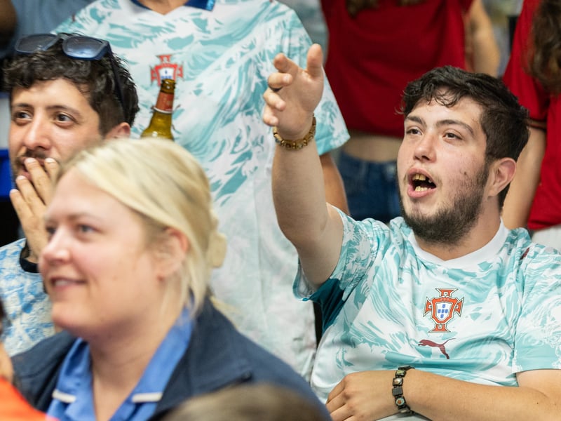 Portugal fans at Cafe Prazeres.