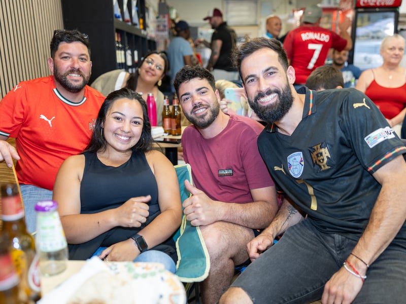 Portugal fans at Cafe Prazeres