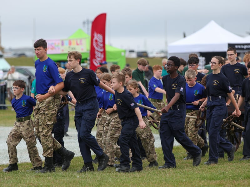 Junior field gun crew.