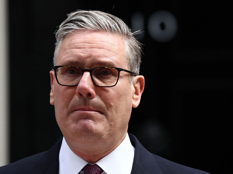 Keir Starmer is emotional as he announces his resignation as UK Prime Minister.