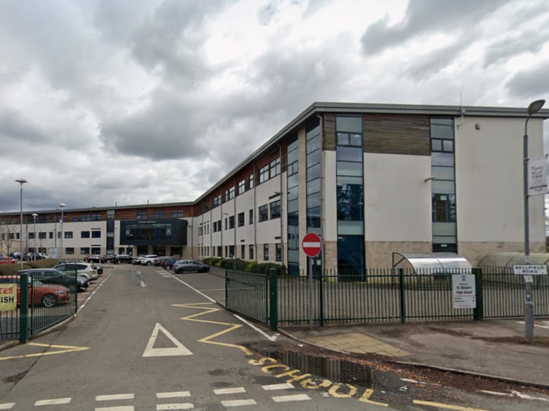 Completing our list is St Ninian's High School, in Kirkintilloch, where 45 per cent of pupils gain a minimum of five Highers. Of the school's 888 pupils, 15 per cent are from 'deprived' families.