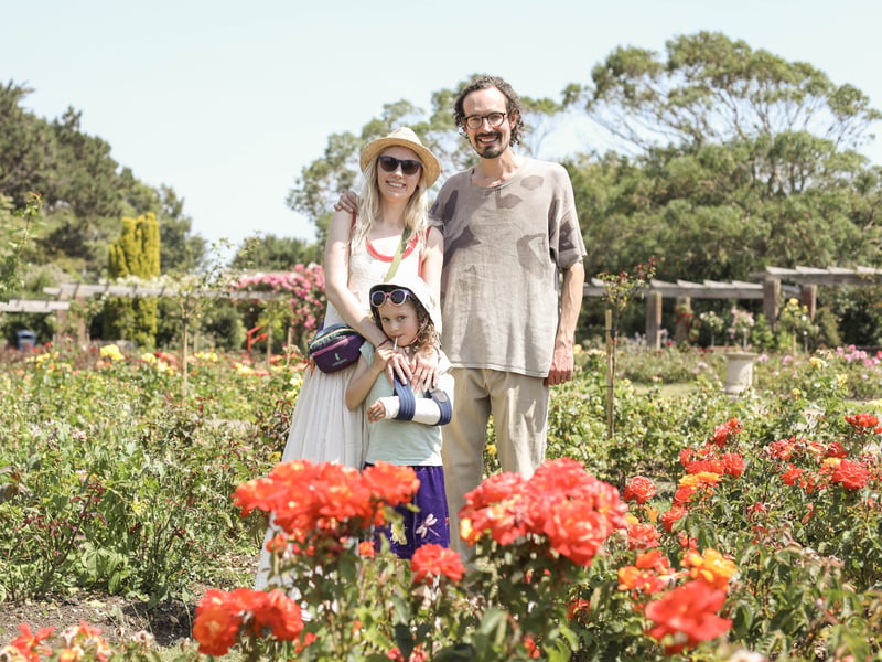 Alice Hall-Stride and James with Ada, age five.