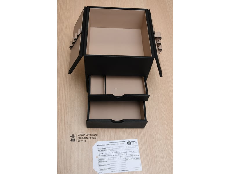 Murrell bought numerous items from Smythson. One of the most expensive was this bureau priced at £796.