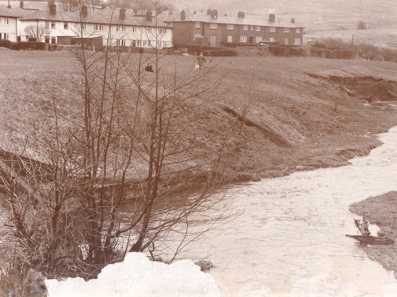Meanwood Beck in February 1977.