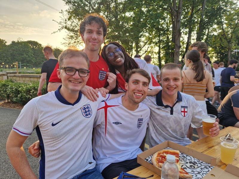 England fans gather at Kirkstall Bridge Inn tonight to watch the game. 