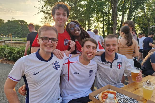 England fans gather at Kirkstall Bridge Inn tonight to watch the game.