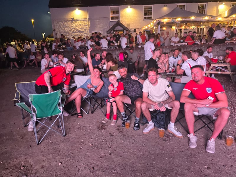 Football fans at the Ship Inn in Langstone for England-Ghana in the World Cup group stage on June 23, 2026