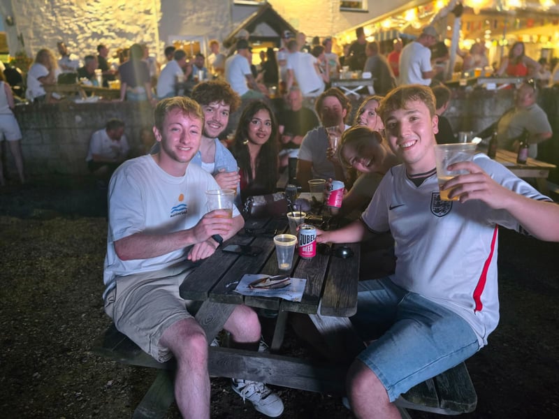 Football fans at the Ship Inn in Langstone for England-Ghana in the World Cup group stage on June 23, 2026