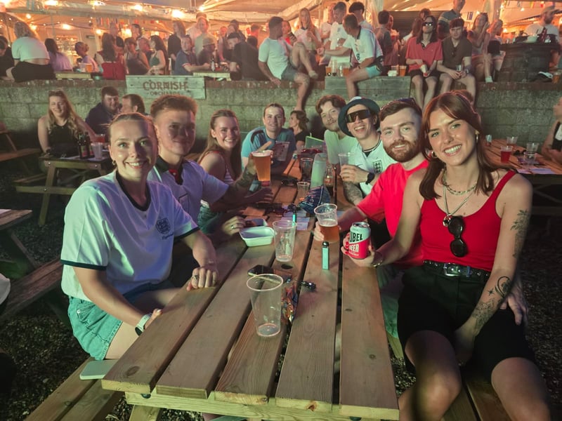 Football fans at the Ship Inn in Langstone for England-Ghana in the World Cup group stage on June 23, 2026