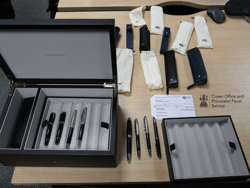 Murrell used embezzled funds to buy a series of expensive Mont Blanc pens.