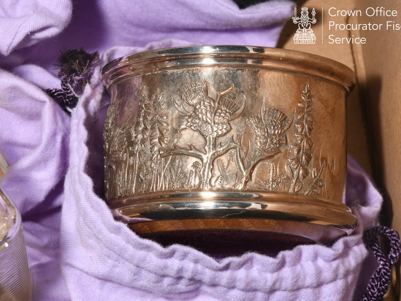 This silver wine coaster cost Murrell £3,500 in stolen cash.