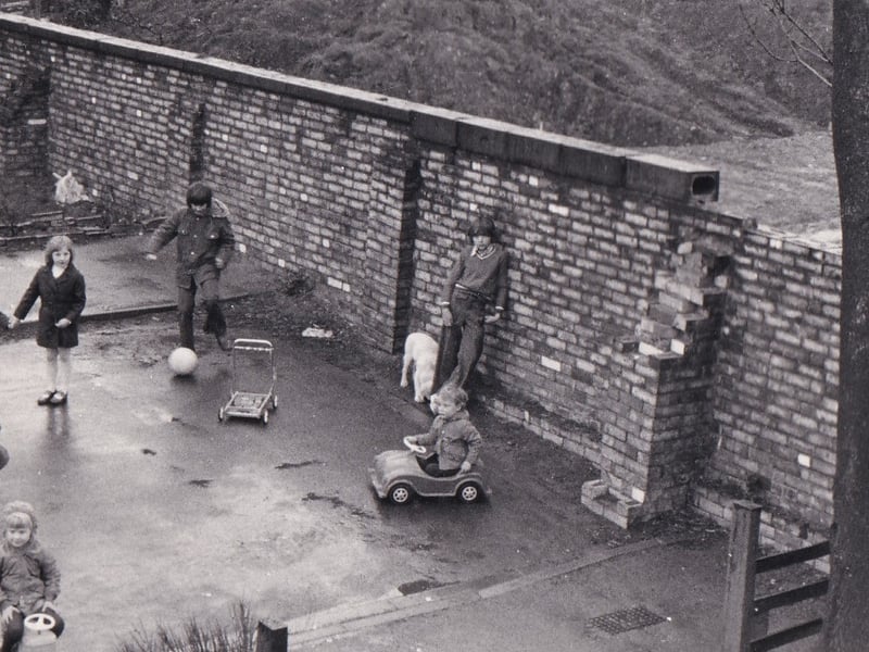 April 1975 and a last ditch attempt was made by residents on Beechfield to stop a 31ft long wall being demolished. 