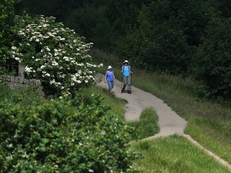 Walkers on Otley Chevin in the heatwave