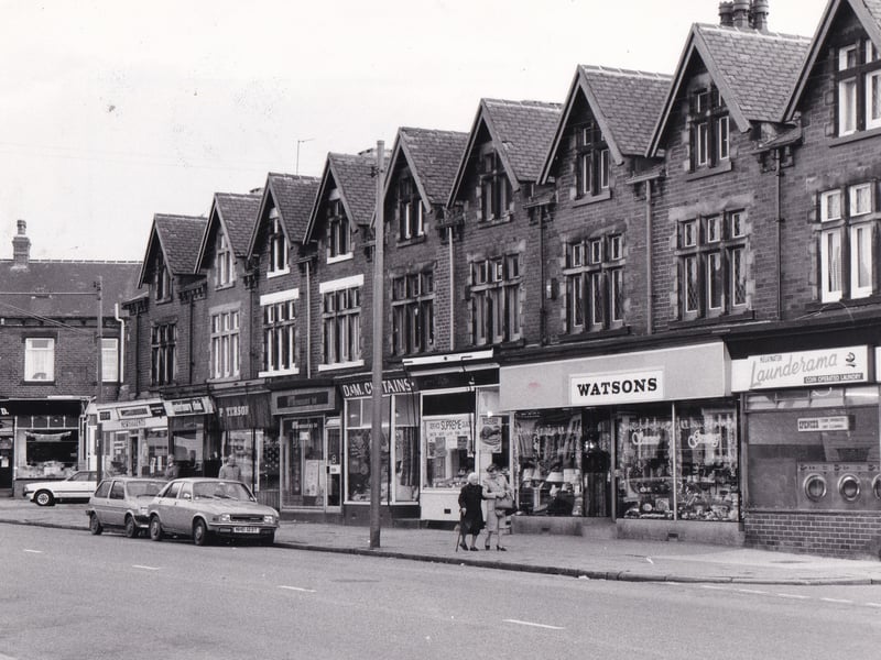 Shops on Beeston Road in December 1984.