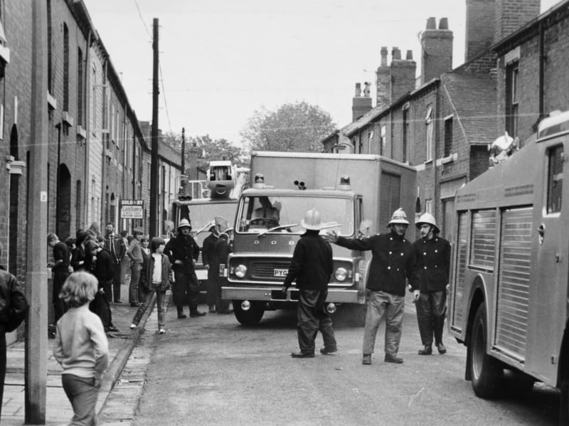 The scene on Charles Street after a thunderbolt struck in May 1981.