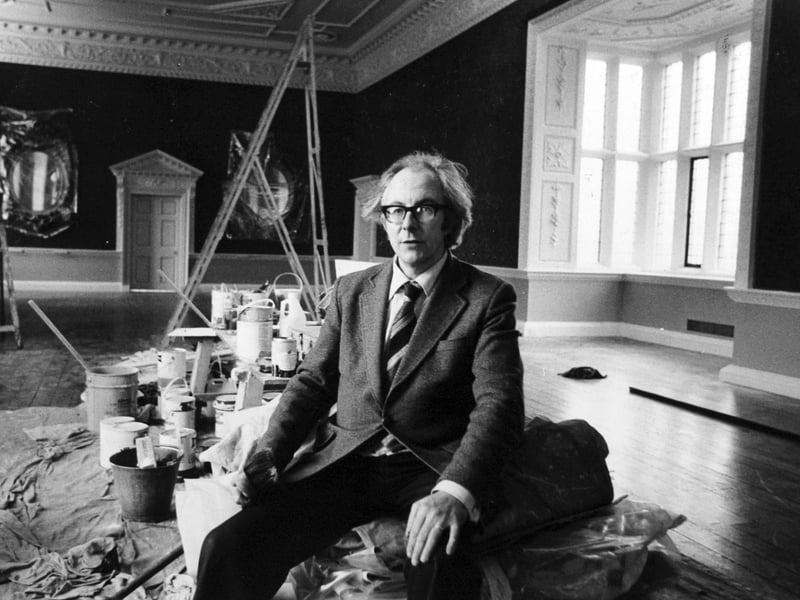 Christopher Gilbert, the keeper at Temple Newsam House, among the workmen's tackle in the Long Gallery which was set to be opened soon after a £150,000 facelift. Pictured in March 1981.