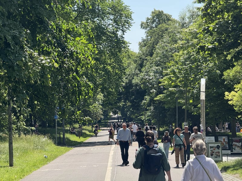Meadows walk in Edinburgh.
