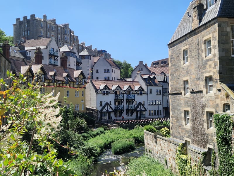 Edinburgh's Dean Village in the sun.