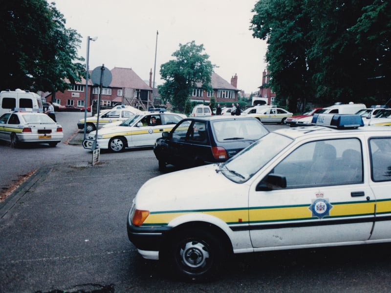 Police on standby off Chapeltown in the 1990s