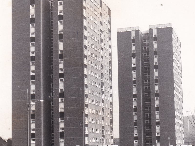 Did you live here  back in the day? Crescent Towers and Crescent Grange pictured in April 1980.