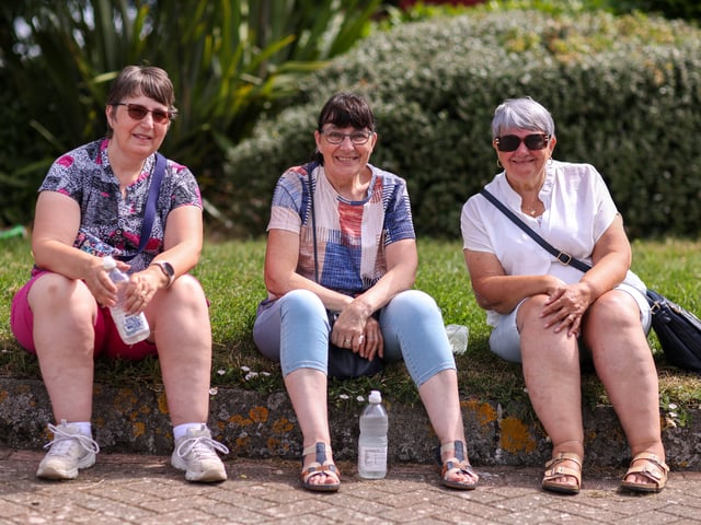 Sisters, from left, Trina Brown, Ros Fuller and Teresa Manning Picture: Chris Moorhouse (270626-07)
