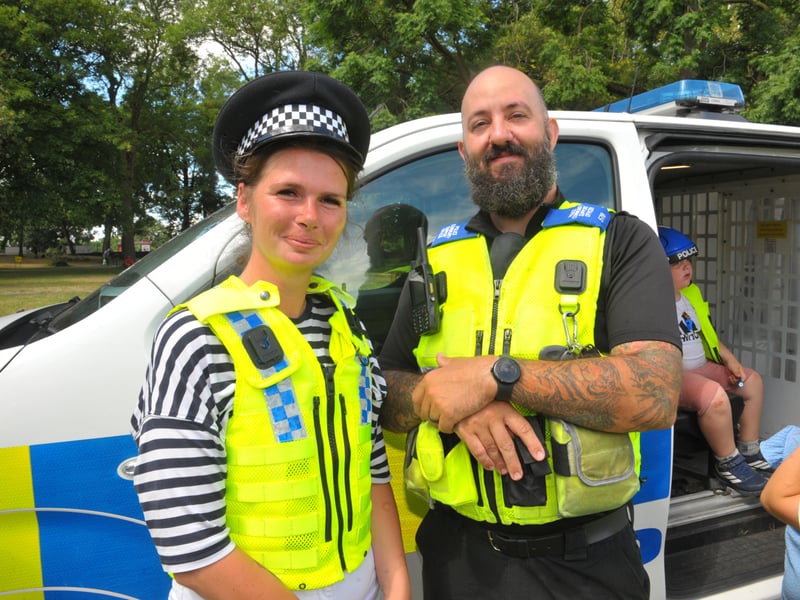 Ludmila Potalujeva meets PCSO Nichols of Elland Road police station 