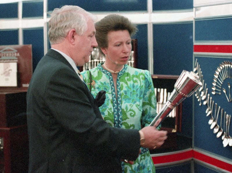 Princess Anne at the opening of the  World Student Games in Sheffield, July 1991.