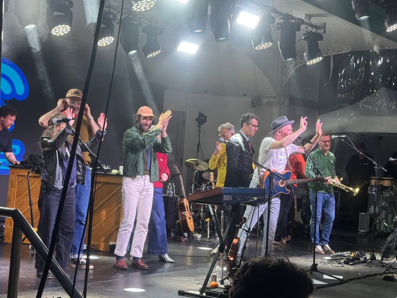The career-spanning eight song set ended with a speedy version of Sleep The Clock Around so as not to break the 10.30pm curfew.