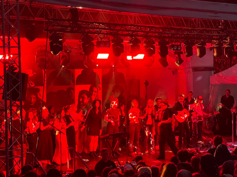 Fans once again joined their musical heroes onstage for a dance.