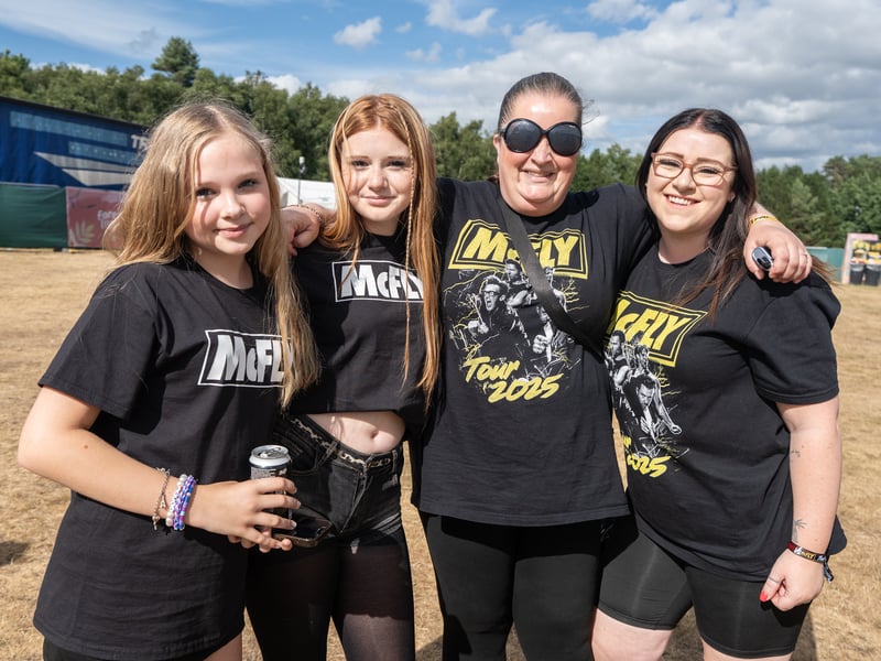 The fashion show was strong, with lots of McFly t-shirts on display