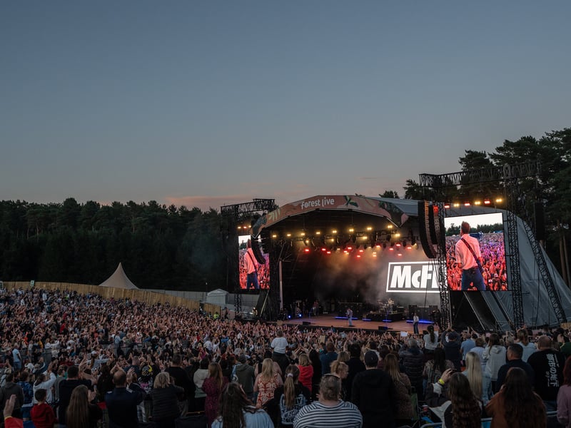 The natural bowl at Cannock Chase Forest was packed to capacity