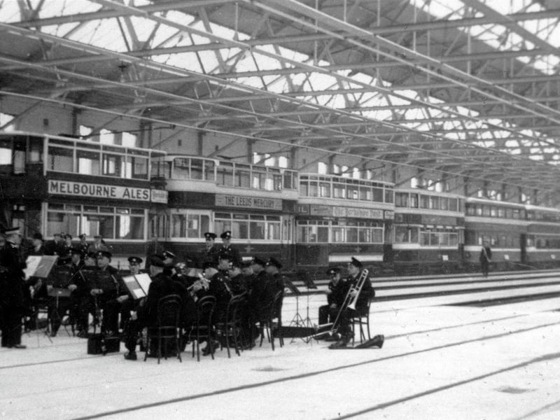 The opening of the new tram depot at Torre Road on April 8, 1937.