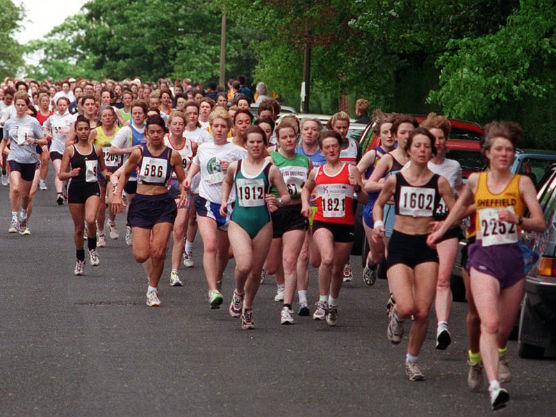 More than 2,200 women took part in the Leeds Race for Life at Roundhay Park in May 1999.