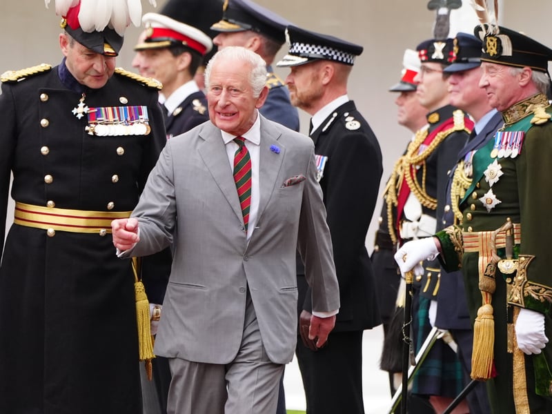 King Charles III during the Ceremony of the Keys