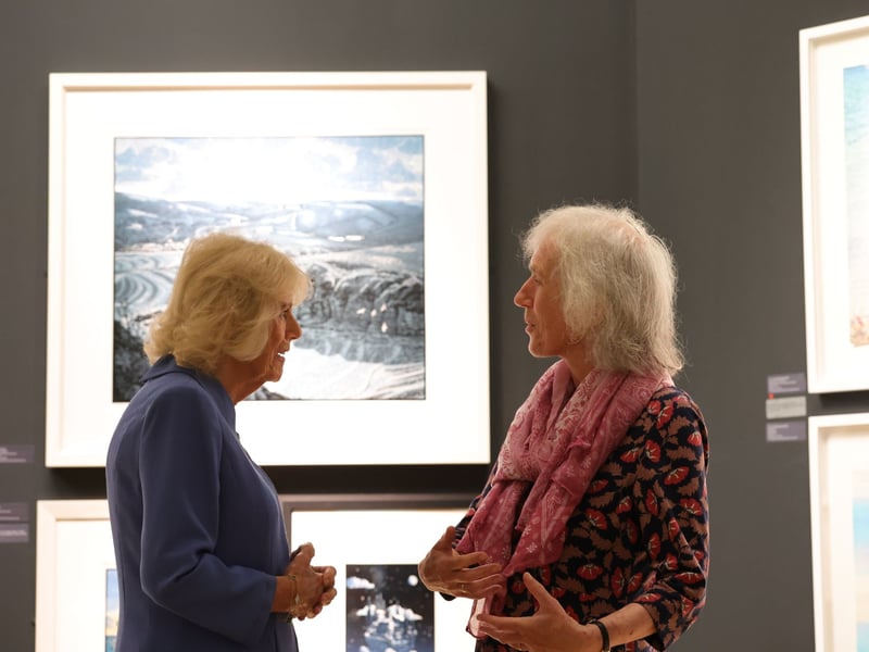 Queen Camilla during her visit to the RSA on The Mound