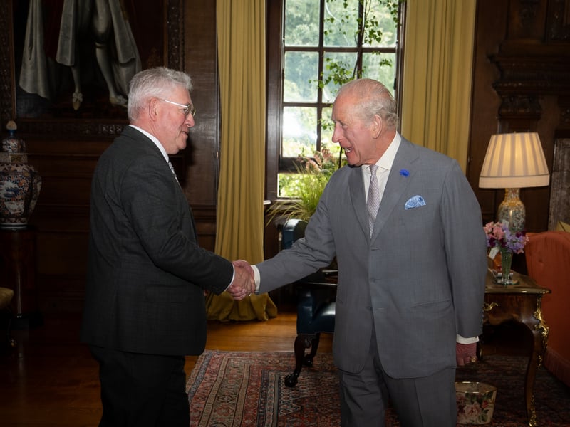 King Charles meeting with the new Presiding Officer of the Scottish Parliament Kenneth Gibson
