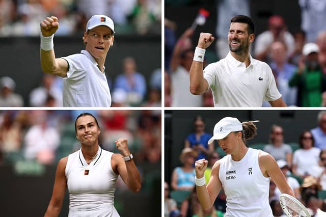 Four of the favourites to win this year's Wimbledon singles titles.
