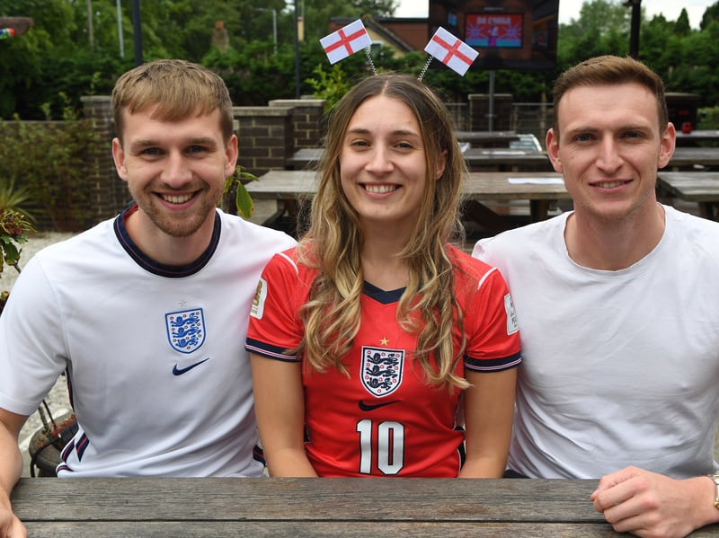 Fans were optimistic ahead of kick off - all predicting an England win